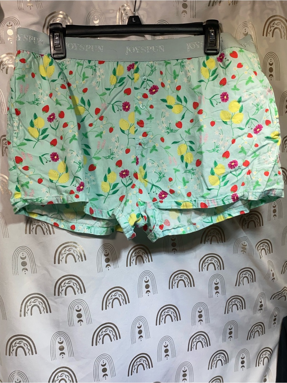 Floral Mint Cotton Shorts - Soft Lounge Shorts